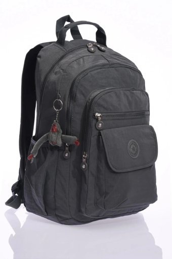 Celonia 8803 Su Geçirmez 6 Gözlü Gri Lise-Üniversite Unisex Sırt Çantası