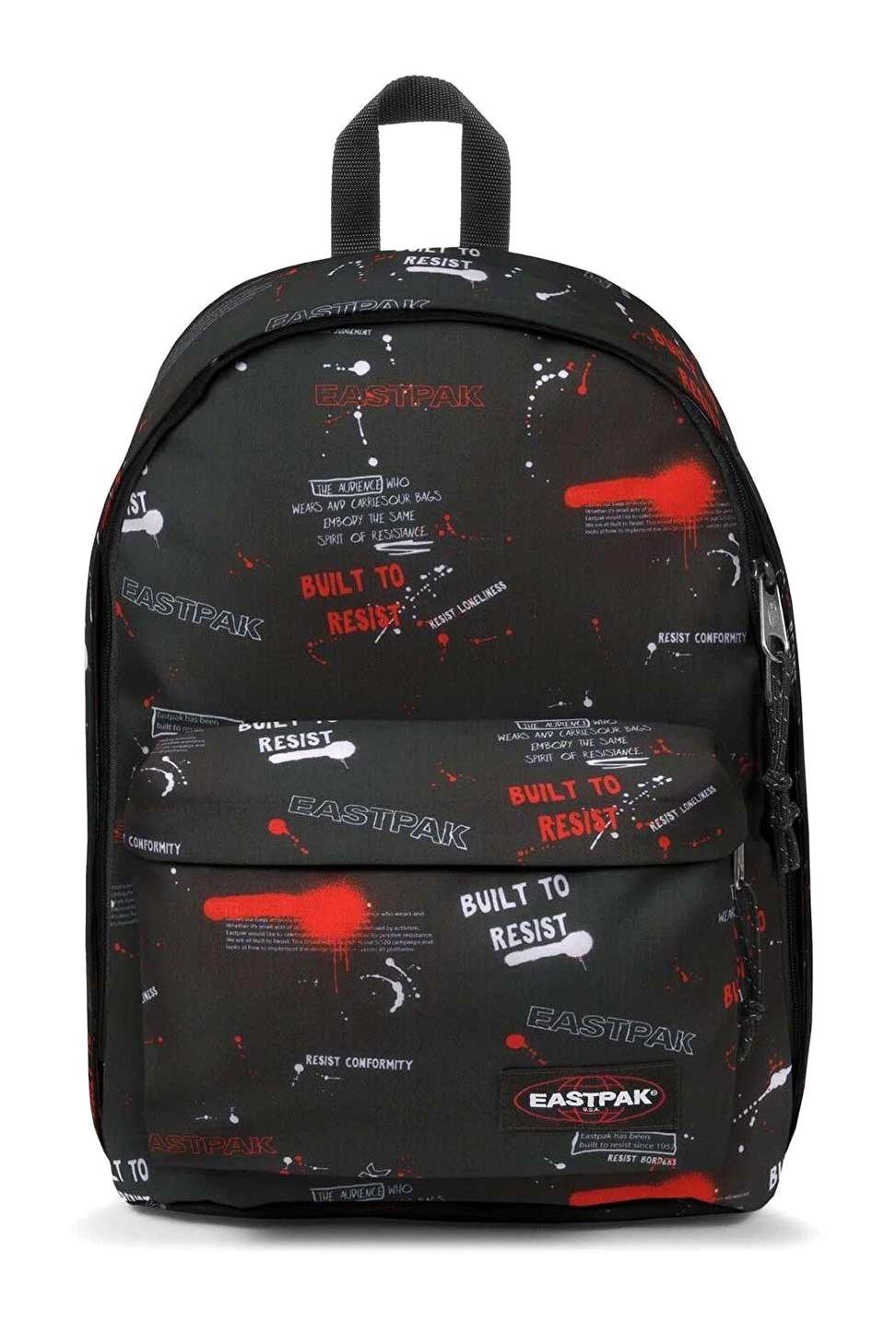 Eastpak EK0007672E71 Yazılı Su Geçirmez 2 Gözlü Siyah Lise-Üniversite Unisex Sırt Çantası