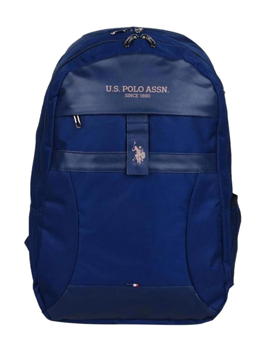 U.S. Polo Assn. PLÇAN22028 Logolu 2 Gözlü Lacivert Lise-Üniversite Unisex Sırt Çantası