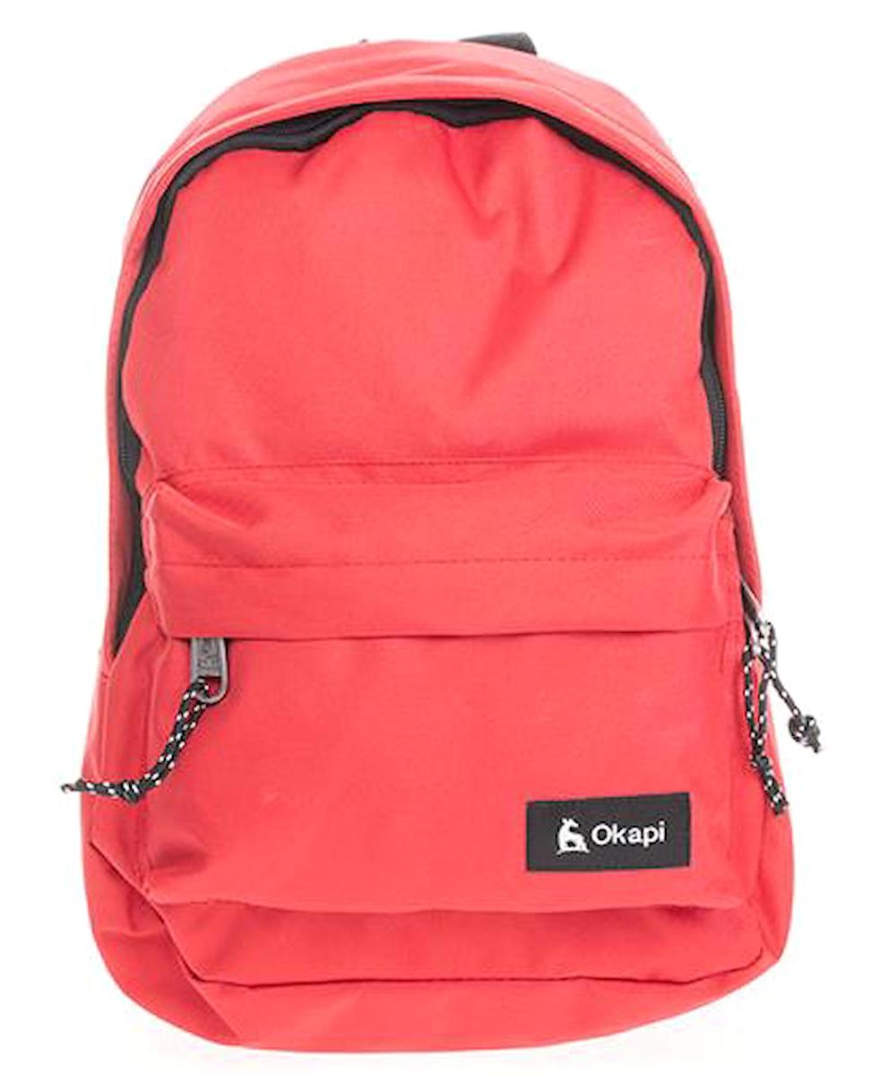 Okapi OKP-134 Su Geçirmez 2 Gözlü Kırmızı Lise-Üniversite Unisex Sırt Çantası