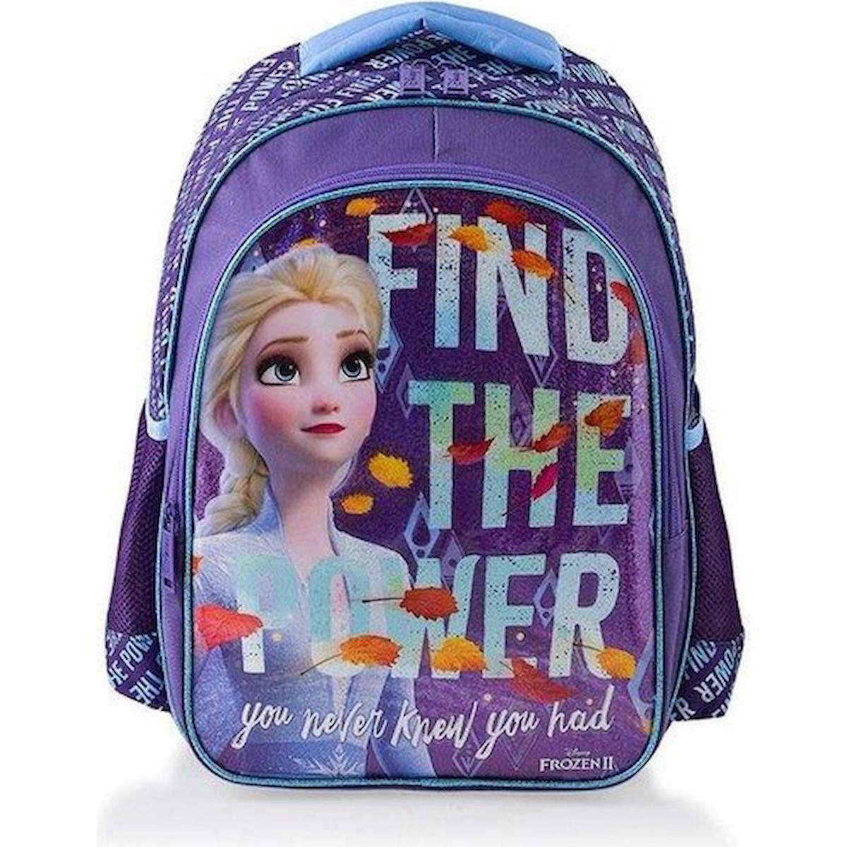 Frocx OTTO-48018 Elsa Frozen 4 Gözlü Mor İlkokul Kız Çocuk Sırt Çantası