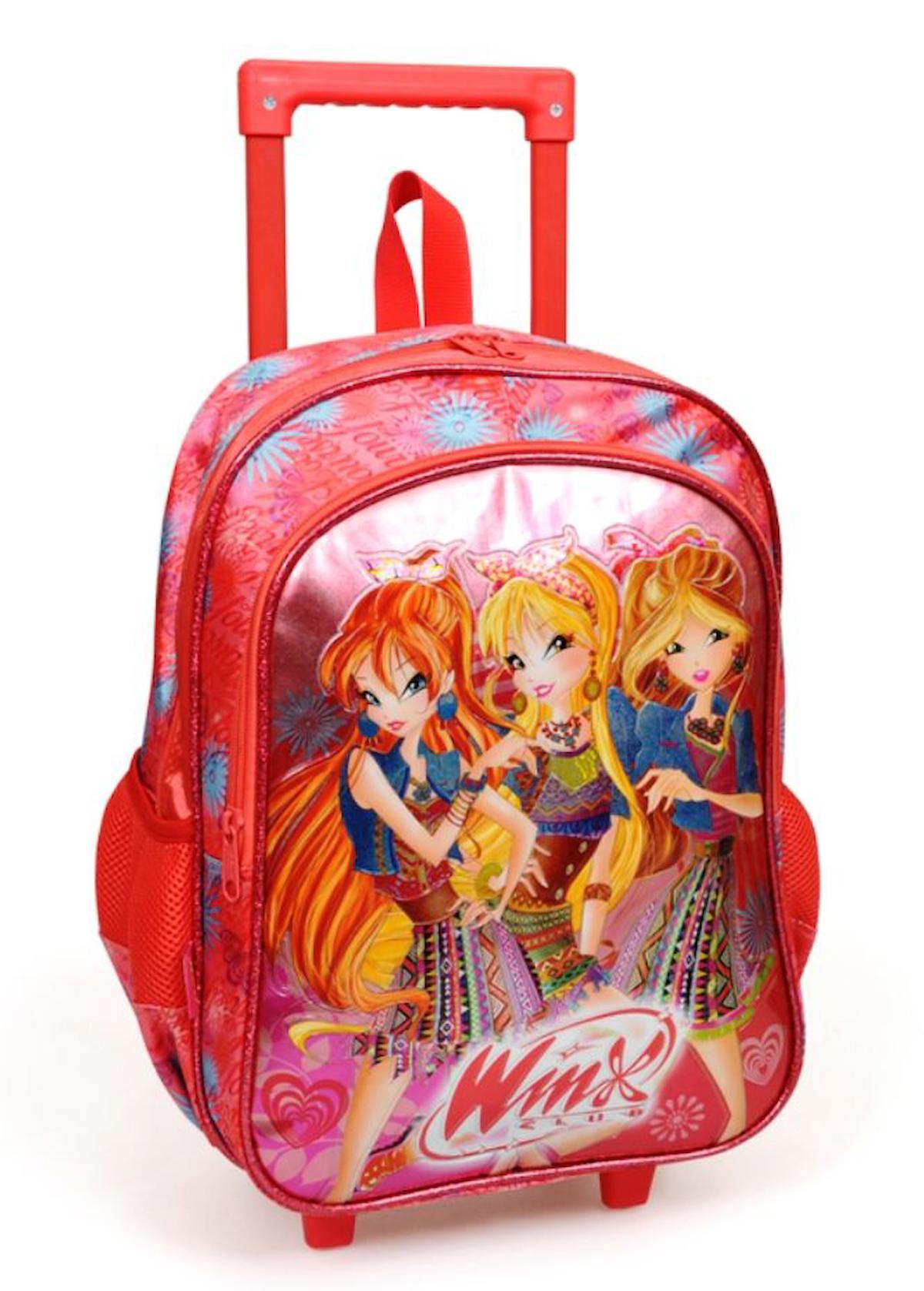 Yaygan Çanta 63289 Winx Tekerlekli 2 Gözlü Çok Renkli İlkokul Kız Çocuk Çekçekli Çantası