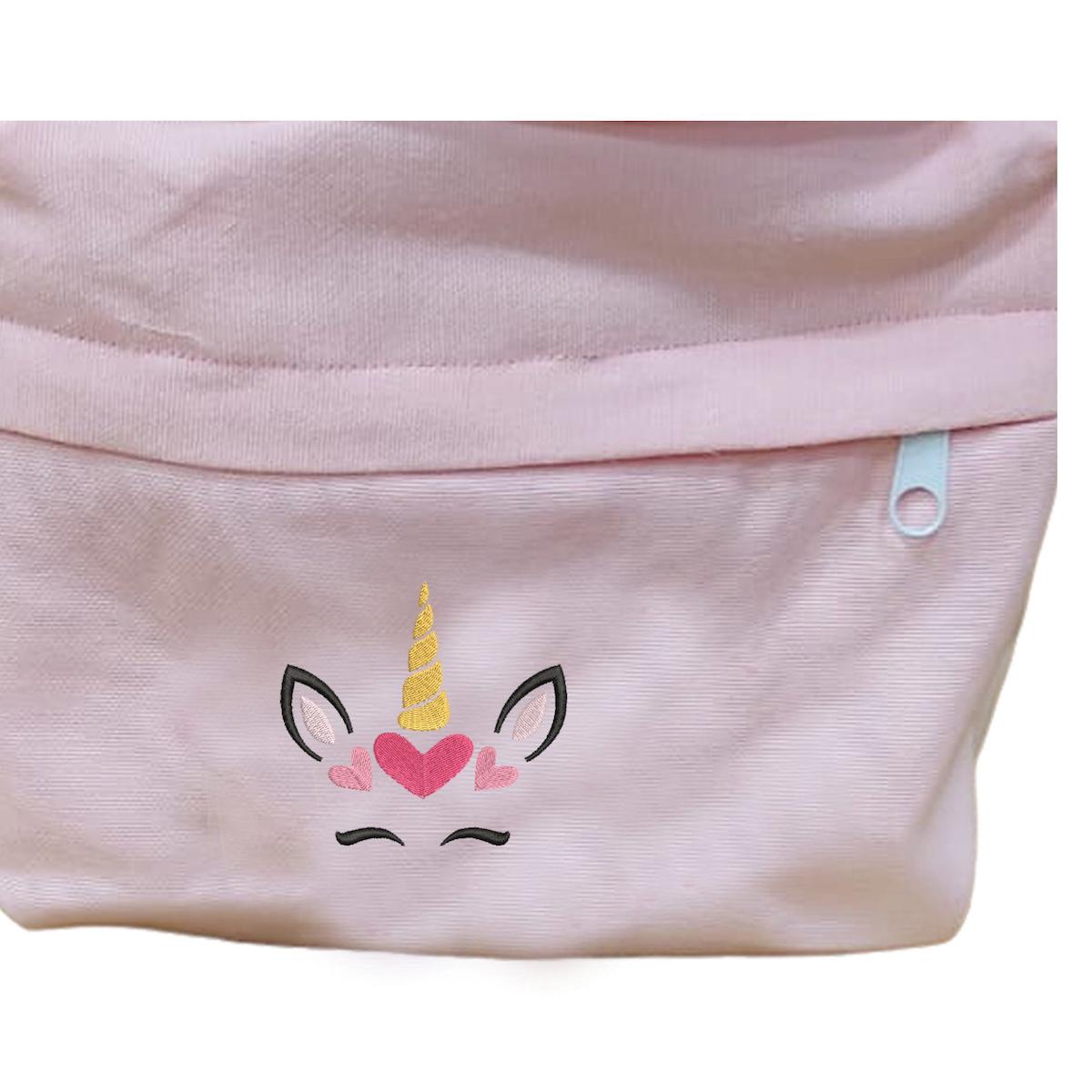 Sister Home Design Unicorn Hayvan 2 Gözlü Açık Pembe Anaokulu Kız Çocuk Sırt Çantası