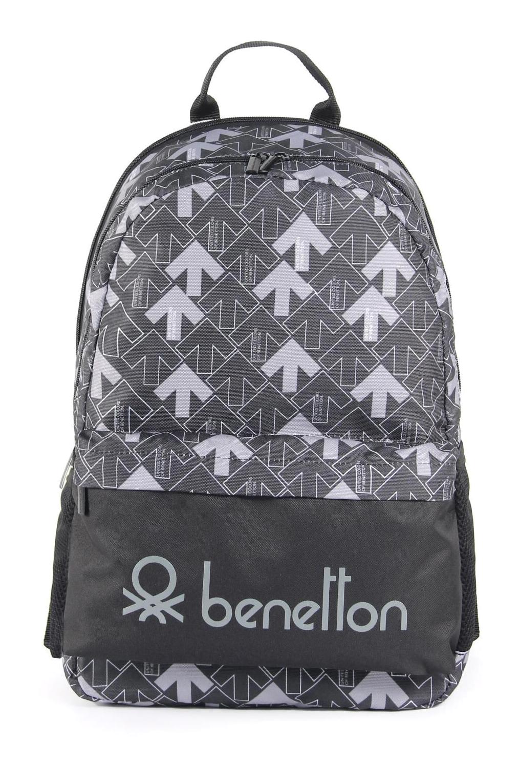 United Colors Of Benetton 03738 5 Gözlü Siyah İlkokul Unisex Sırt Çantası