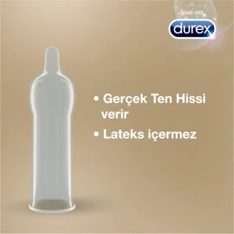 Durex Gerçek Dokunuş Ten Hissi Latekssiz Prezervatif 12'li