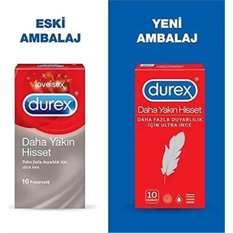 Durex Daha Yakın Hisset Ultra İnce Prezervatif 3x10'lu