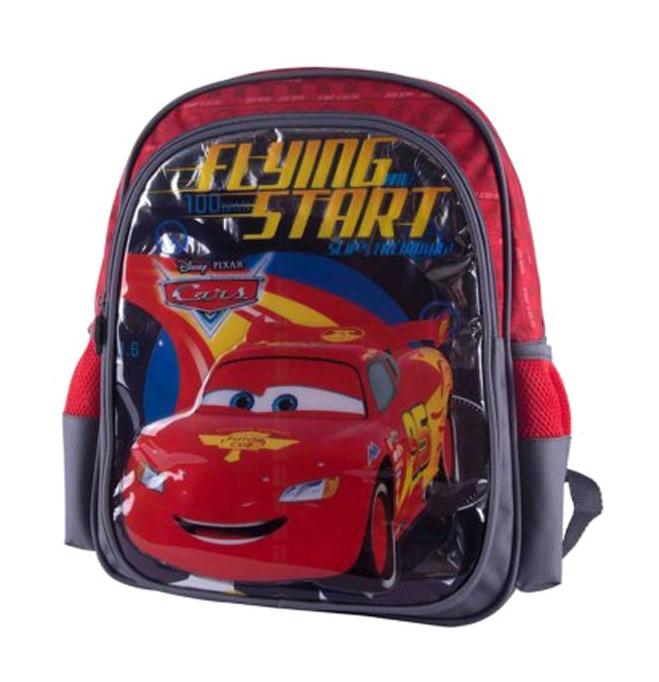 Kaukko 87676 Şimşek Mcqueen Cars 2 Gözlü Kırmızı-Gri Anaokulu Erkek Çocuk Sırt Çantası