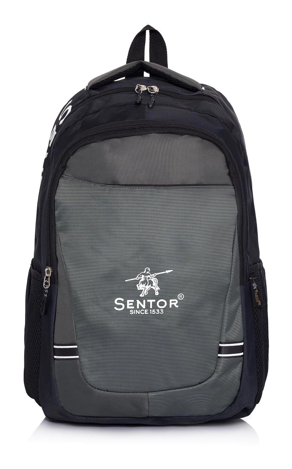 Sentor SN-50009 3 Gözlü Siyah Lise-Üniversite Unisex Sırt Çantası