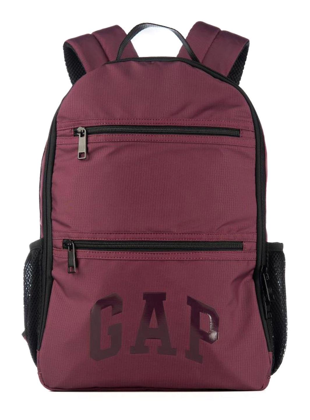 Gap 4 Gözlü Bordo Lise-Üniversite Unisex Sırt Çantası
