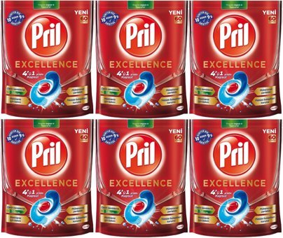 Pril Excellence Tablet Bulaşık Makinesi Deterjanı 6x60 Adet