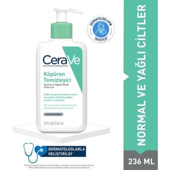 Cerave Köpüren Normal ve Yağlı Ciltler İçin Yüz Temizleme Jeli 236 ml