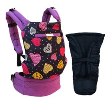 Solomombaby Renkli Kalpler Pembe Halka Sling
