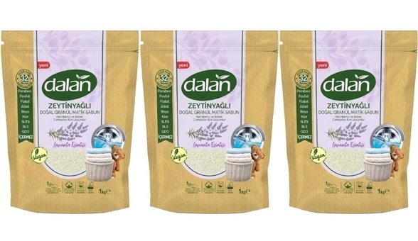 Dalan Lavanta Esintisi Organik 3x1000 gr Granül Çamaşır Sabunu