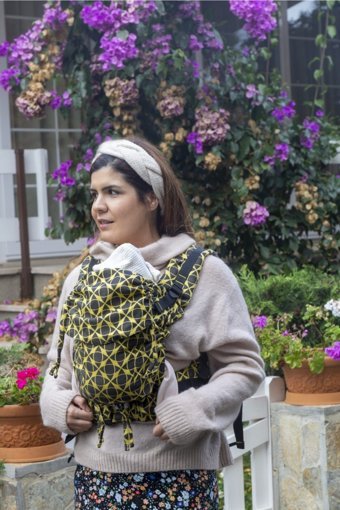 Huggyberry Sarı-Siyah Wrap Sling