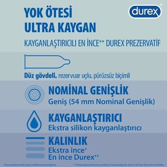 Durex Yok Ötesi Ultra İnce Prezervatif 2x20'li