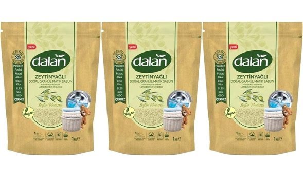 Dalan Zeytin Mucizesi Organik 3x1000 gr Granül Çamaşır Sabunu