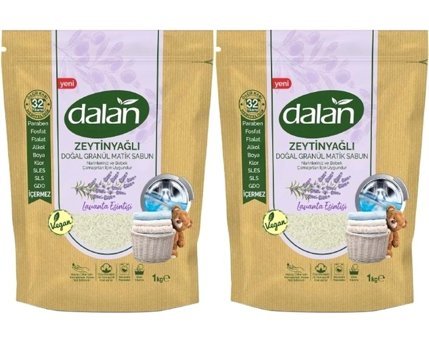 Dalan Lavanta Esintisi Organik 2x1000 gr Granül Çamaşır Sabunu