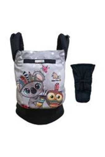 Solomombaby Şaşkın Kuşlar Bel Destekli Siyah Sling