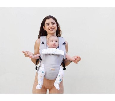 Solomombaby Bahar Çiçekleri Bel Destekli Beyaz Sling