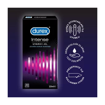Durex Intense Tırtıklı Prezervatif 2x20'li+Intense Uyarıcı Jel