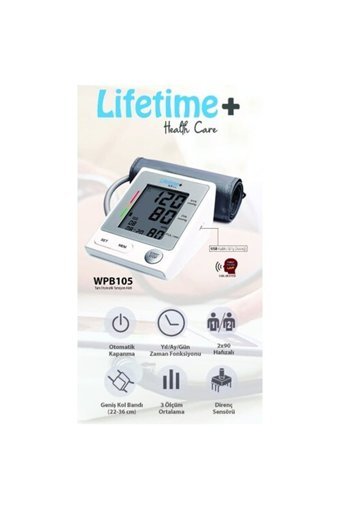 Lifetime Wbp105 2 Kullanıcı 180 Ölçüm Hafızalı Konuşan Dijital Koldan Tam Otomatik Tansiyon Aleti