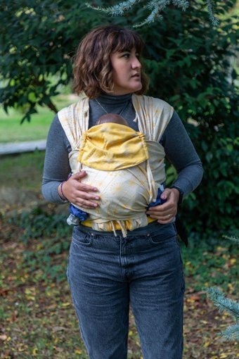 Huggyberry Beyaz-Sarı Sling
