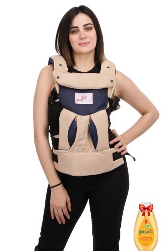 Momella Baby 520 Bel Destekli Bej-Lacivert Sling