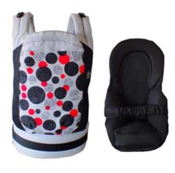 Babalinbaby Benekli Beyaz-Lacivert Wrap Sling