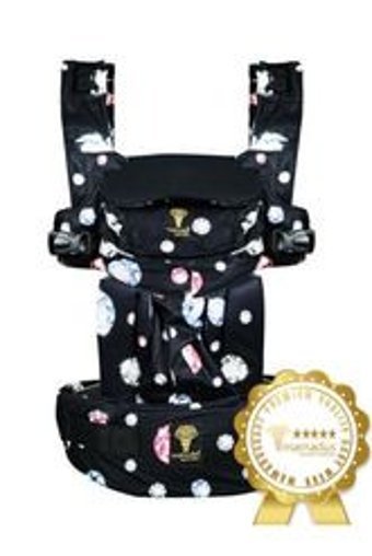Momella Baby Plus Bel Destekli Gri-Lacivert Sling