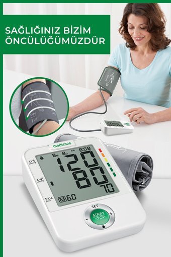 Medisana 99143 3 Kullanıcı 240 Ölçüm Hafızalı Konuşan Dijital Koldan Tam Otomatik Tansiyon Aleti