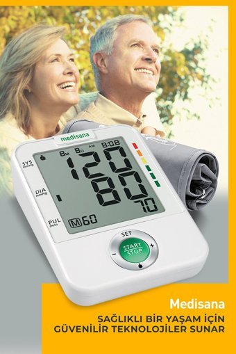 Medisana 99143 3 Kullanıcı 240 Ölçüm Hafızalı Konuşan Dijital Koldan Tam Otomatik Tansiyon Aleti