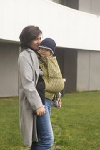 Neko Herringbone Bel Destekli Lacivert Sling