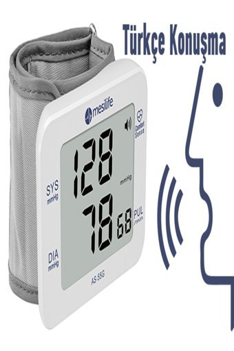 Mesilife As-55G 1 Kullanıcı 60 Ölçüm Hafızalı Konuşan Dijital Bilekten Tam Otomatik Tansiyon Aleti