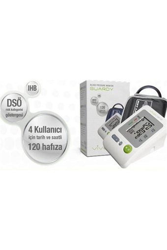 Vivocare Guardy 4 Kullanıcı 120 Ölçüm Hafızalı Dijital Koldan Tam Otomatik Tansiyon Aleti