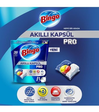 Bingo Akıllı Kapsül Pro Tablet Bulaşık Makinesi Deterjanı 80 Adet
