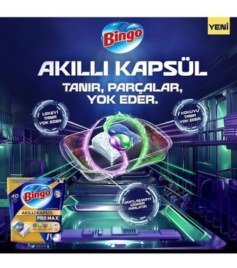 Bingo Akıllı Kapsül Pro Max Tablet Bulaşık Makinesi Deterjanı 40 Adet