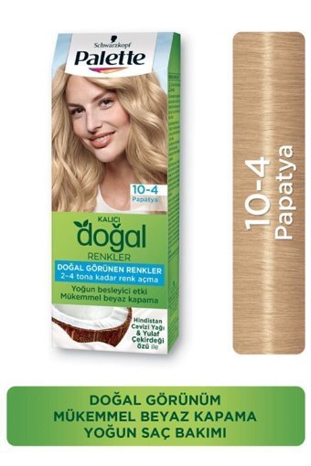 Palette Kalıcı Doğal Renkler 10-4 Papatya Sarısı Krem Saç Boyası 50 ml
