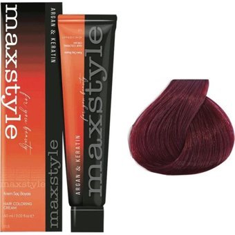 Maxstyle Argan & Keratin 4.65 Yakut Kızılı Amonyaksız Krem Saç Boyası 60 ml