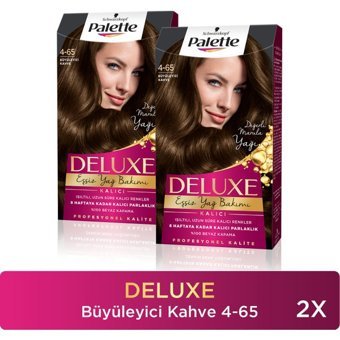 Palette Deluxe 4-65 Büyüleyici Kahve Amonyaksız Krem Saç Boyası 2x60 ml