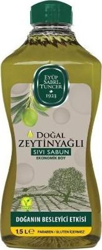 Eyüp Sabri Tuncer Zeytinyağlı Alkolsüz Vegan Parabensiz Organik Nemlendiricili 2'li 1.5 lt Sıvı Sabun