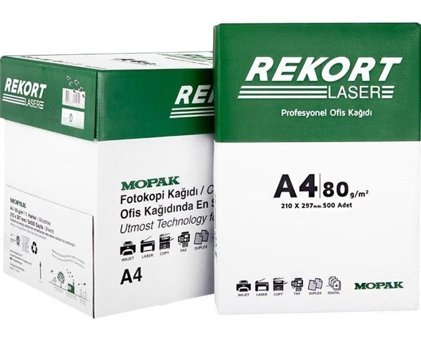 Mopak Rekort Laser A4 80 gr 500 Yaprak 1 Top Beyaz Fotokopi Kağıdı