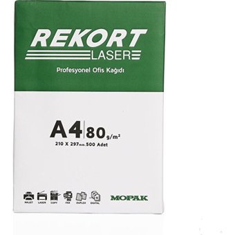 Mopak Rekort Laser A4 80 gr 500 Yaprak 1 Top Beyaz Fotokopi Kağıdı