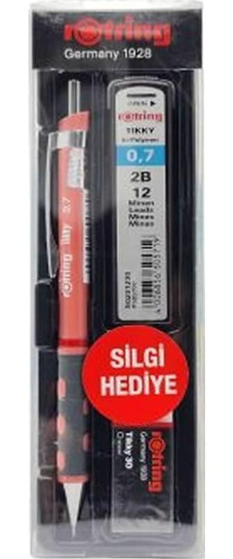 Rotring Tikky Silgili Plastik Metalik Gül Kurusu 0.7 mm Uçlu Versatil Kalem Seti