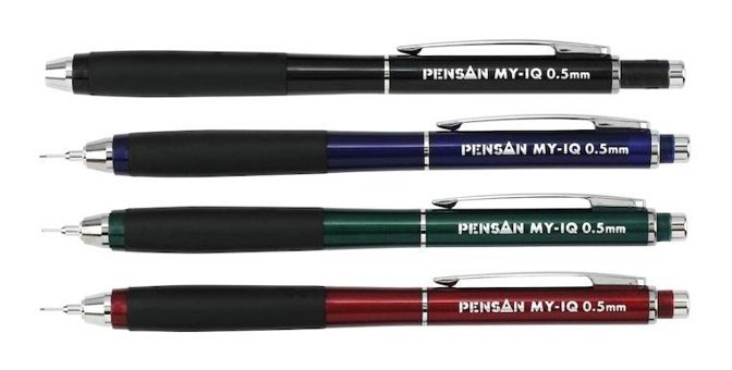 Pensan My IQ Silgili Plastik Metalik Bordo 0.5 mm Uçlu Versatil Kalem