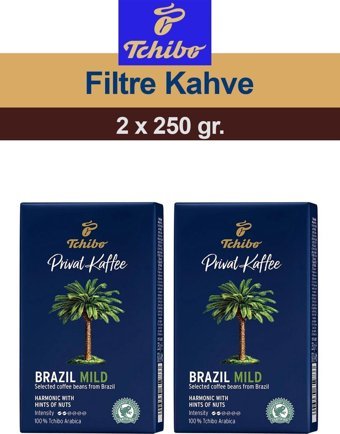 Tchibo Sade Brezilya Arabica Öğütülmüş Filtre Kahve 2x250 gr