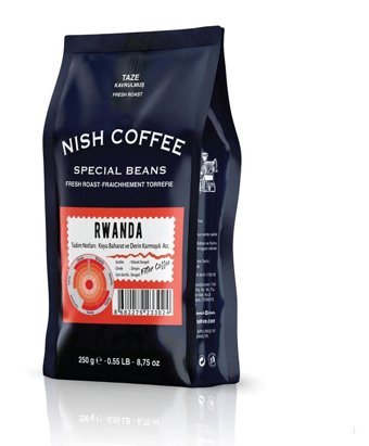 Nish Kahve Baharat Aromalı Rwanda Arabica Çekirdek Filtre Kahve 250 gr