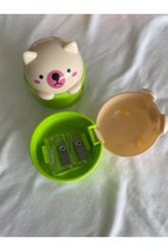 Planet Butik Sevimli Hayvan Manuel Plastik Kalemtıraş Yeşil
