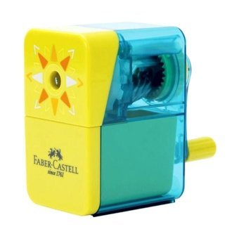 Faber-Castell 381810 Basic Kollu Masaüstü Manuel Plastik Kalemtıraş Beyaz