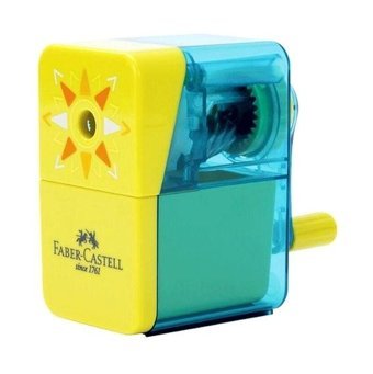 Faber-Castell 381810 Basic Kollu Masaüstü Manuel Plastik Kalemtıraş Beyaz