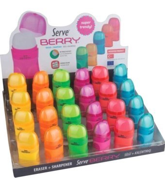 Serve Berry24Dp Manuel Plastik Kalemtıraş 24 Adet